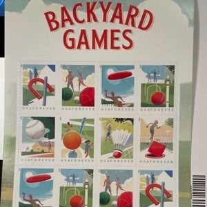 2021 Backyard Games Perforated Sheet Of 16 Stamps Uncirculated